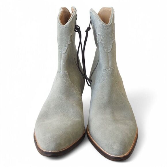 Free People New Frontier Suede Western Style Boots "Dusty Blue" Women's 9/40 - Picture 3 of 12